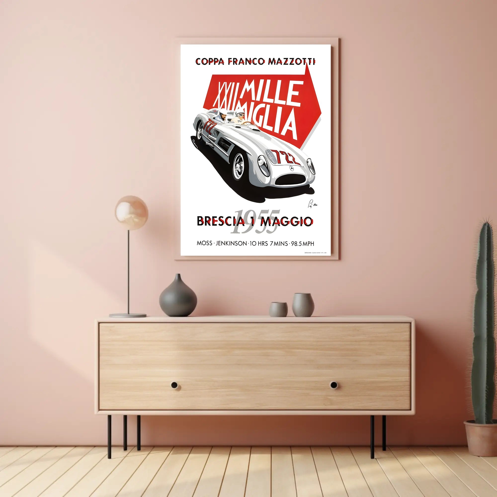 Mille Miglia 1955 Racing Poster