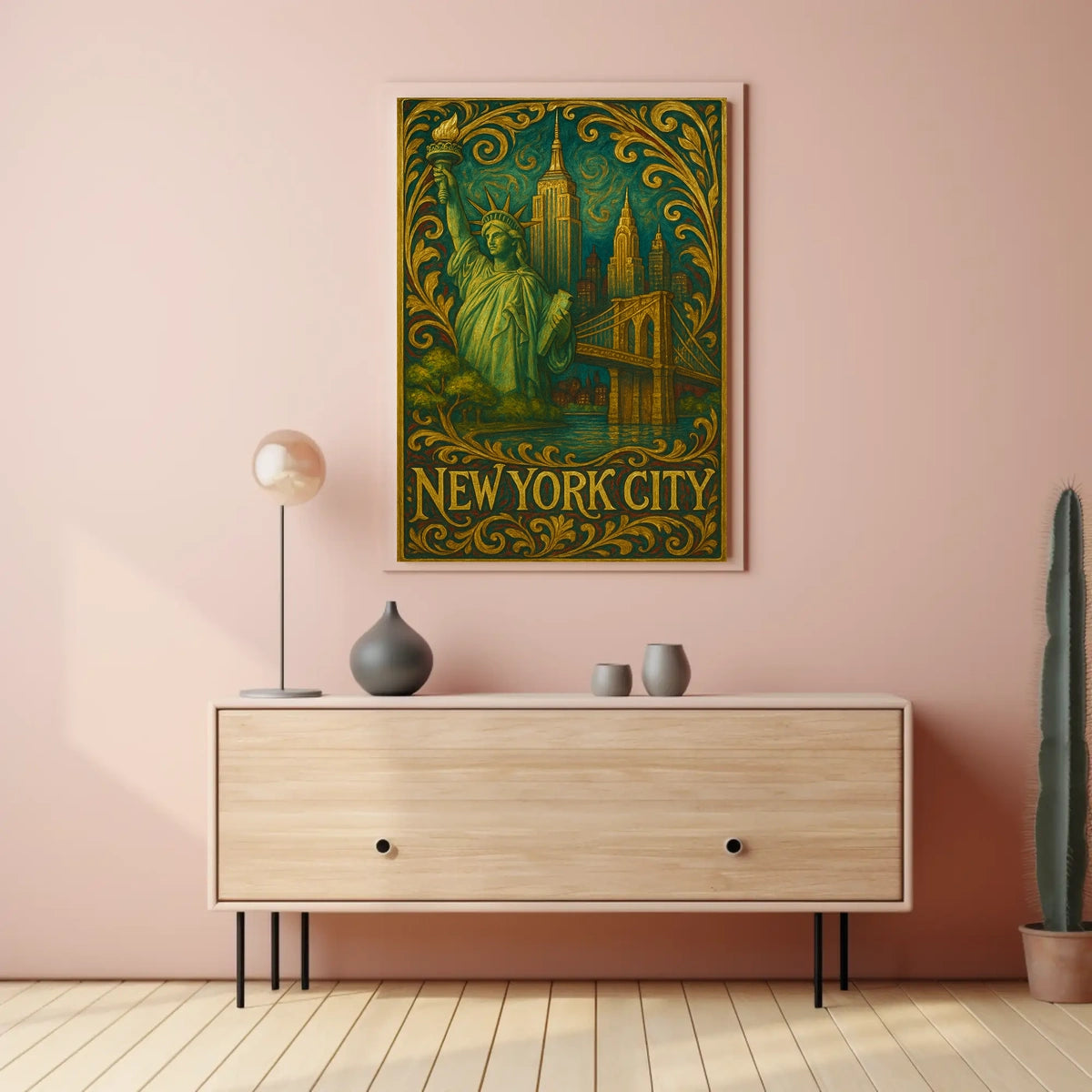 New York City Landmarks Poster Art Print Museum Quality