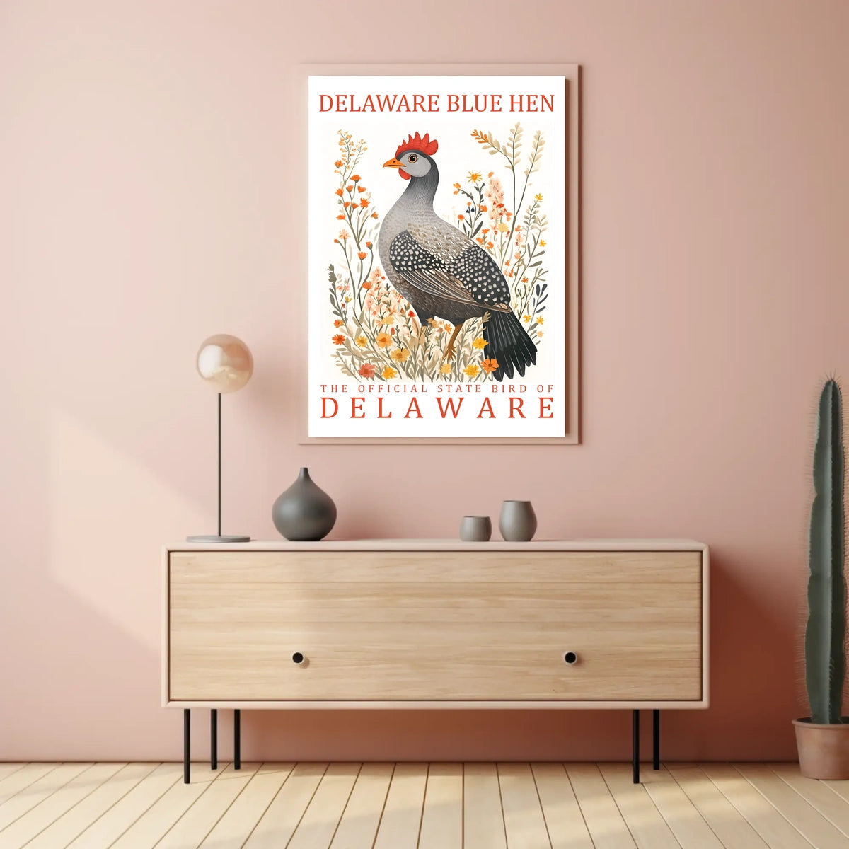 Delaware Blue Hen State Pride Art Poster