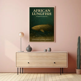 African Lungfish Illustration: Educational or Infographic Poster