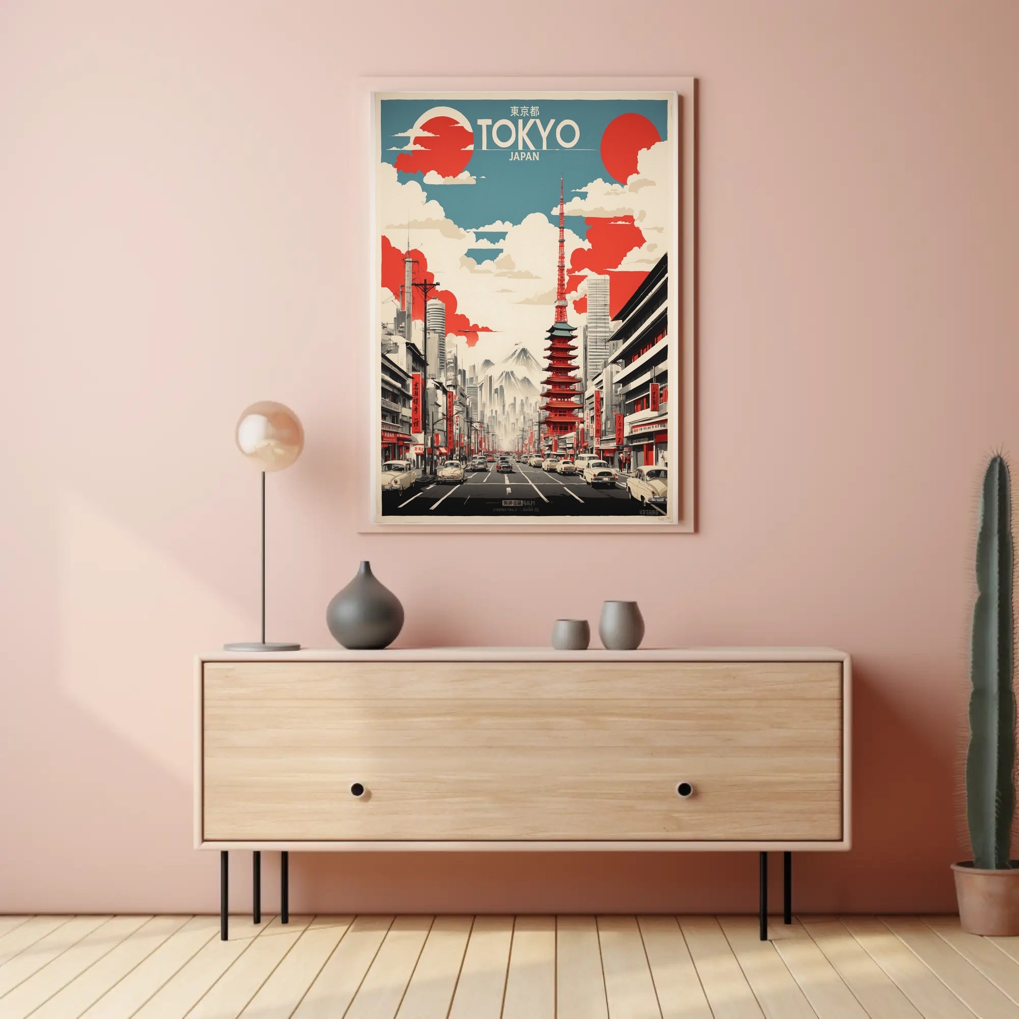 Tokyo Skyline Nostalgia Travel Poster