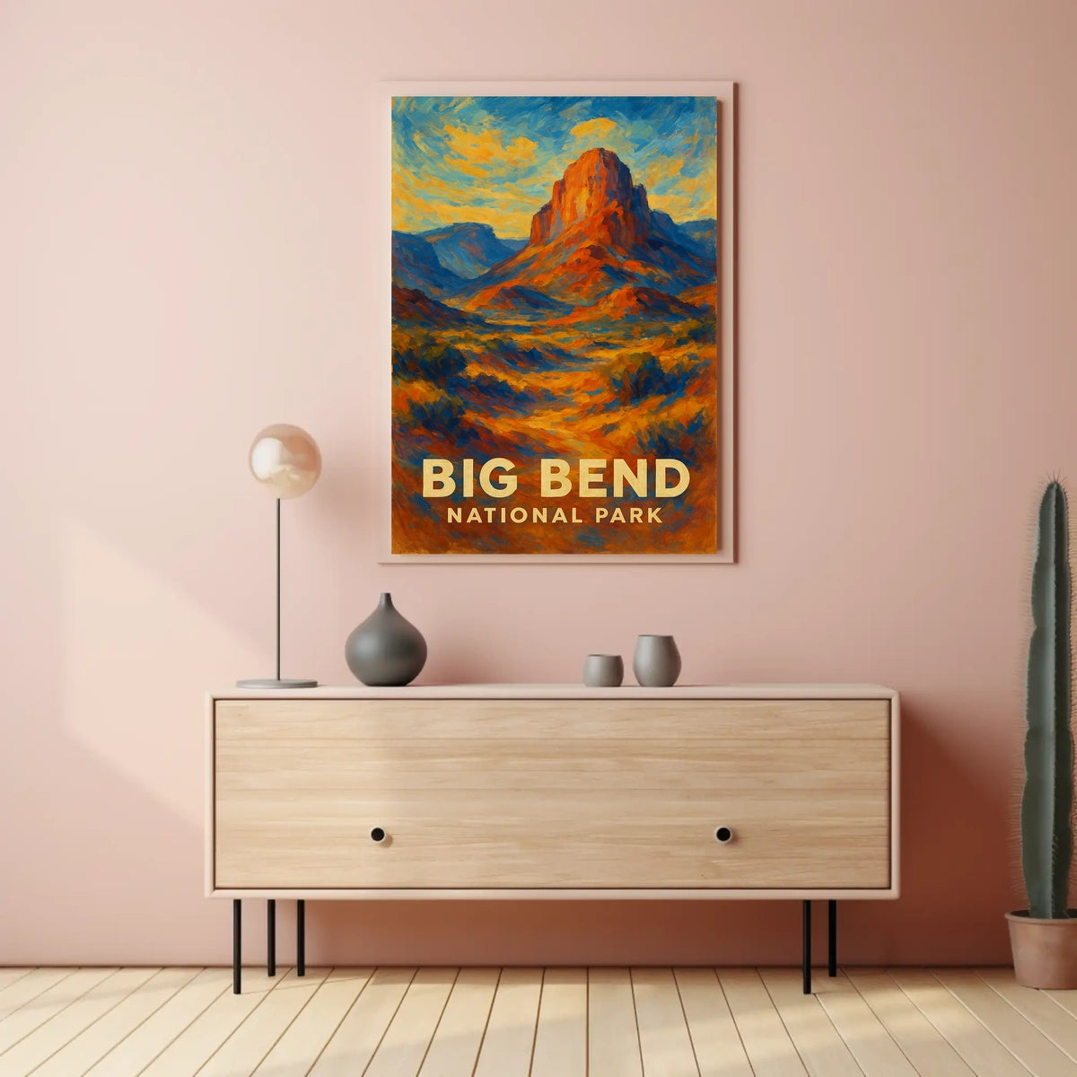 Big Bend National Park Poster Wall Art Desert Night Sky