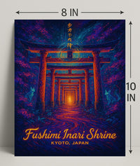 Fushimi Inari Shrine: Enchanted Pathway Fantasy Poster