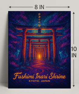 Fushimi Inari Shrine: Enchanted Pathway Fantasy Poster