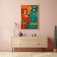 Fly to Spain Wander in Color Poster
