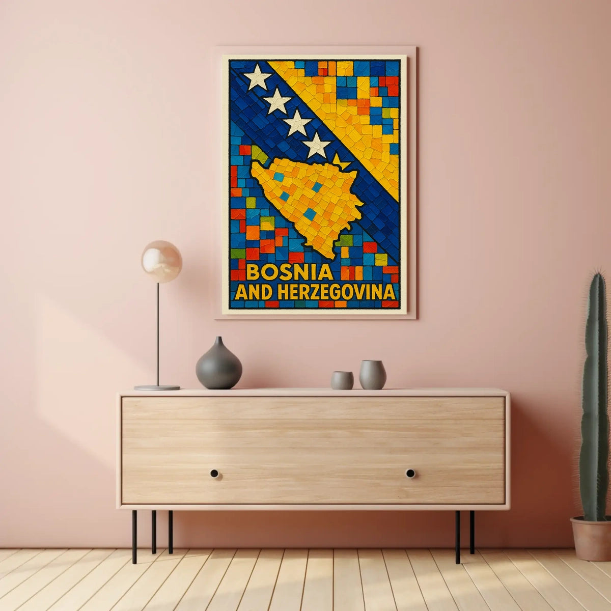 Bosnia And Herzegovina Mosaic Poster