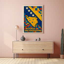 Bosnia And Herzegovina Mosaic Poster