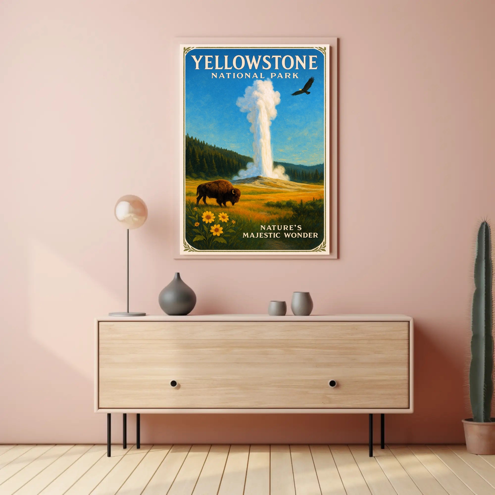 Yellowstone National Park Nature's Majestic Wonder Poster PosterGoat