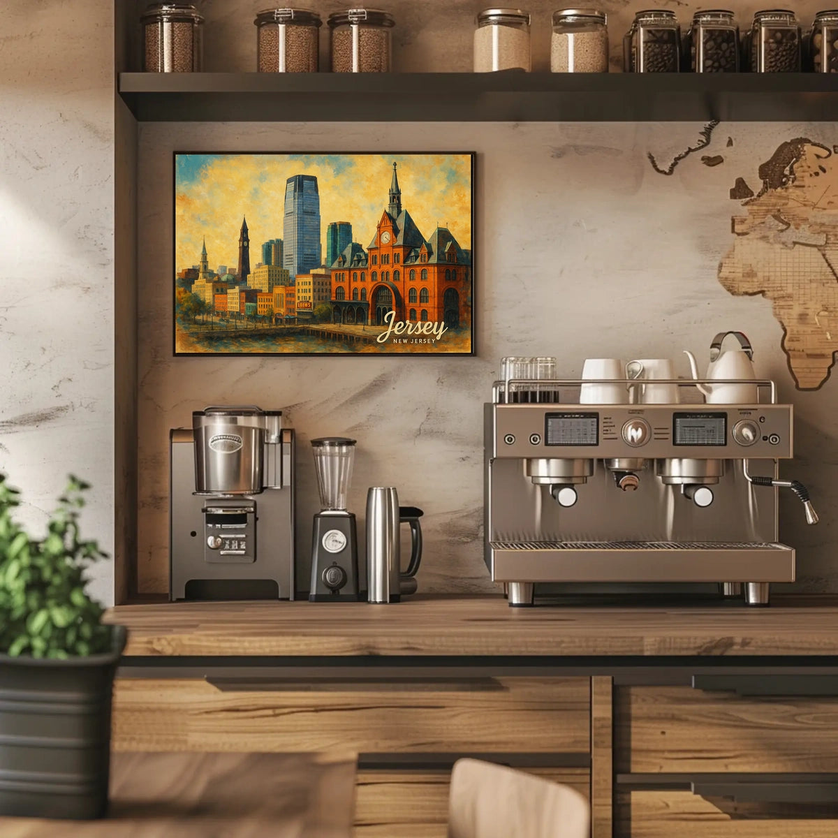 Jersey City Skyline Poster