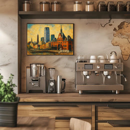 Jersey City Skyline Poster