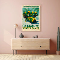 Jamaica Bobsleigh Team 1988 Winter Poster