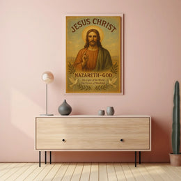 Jesus Christ Vintage Religious Poster - Cultural or Heritage Poster