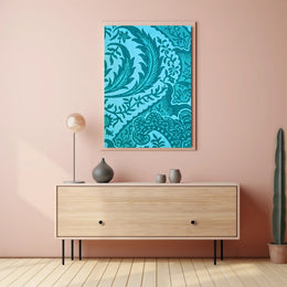 Intricate Teal Patterns Poster