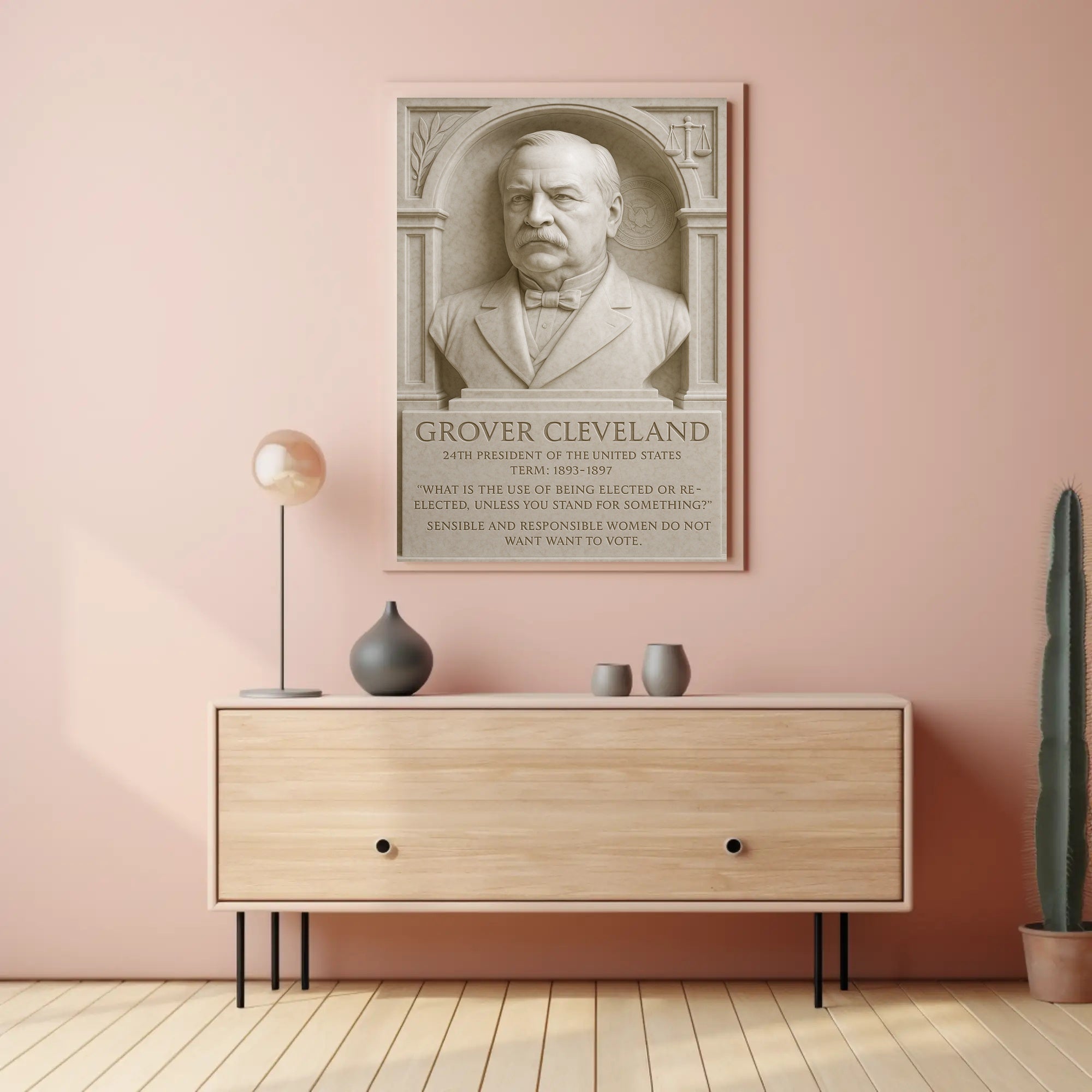 Grover Cleveland 24th President Wall Art Print PosterGoat