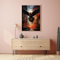 The Majestic Eagle In Urban Chaos Poster PosterGoat