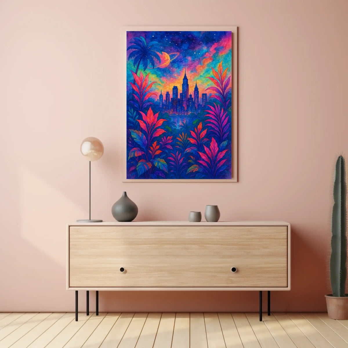 Cosmic Cityscape Poster