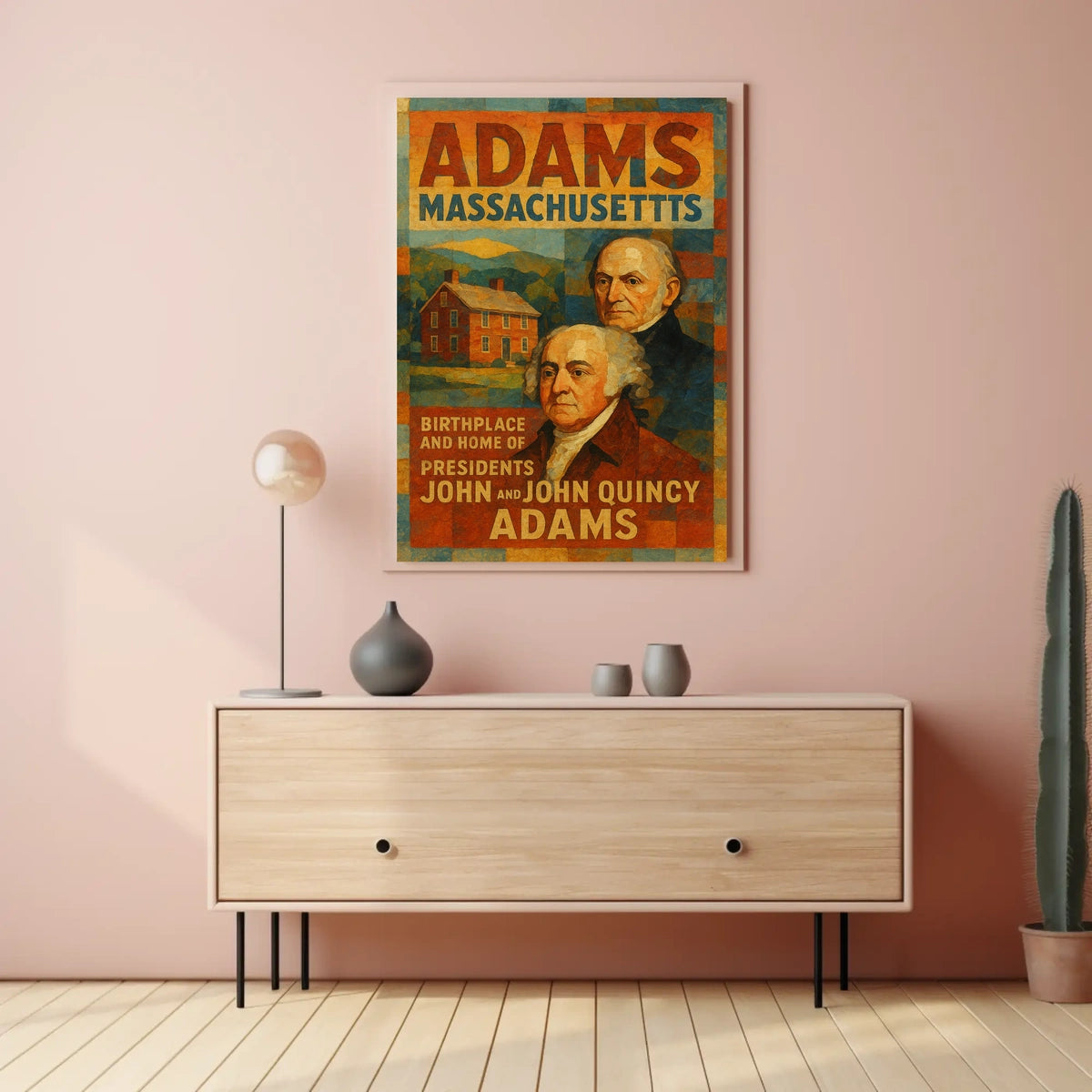 John And John Quincy Adams Birthplace Poster