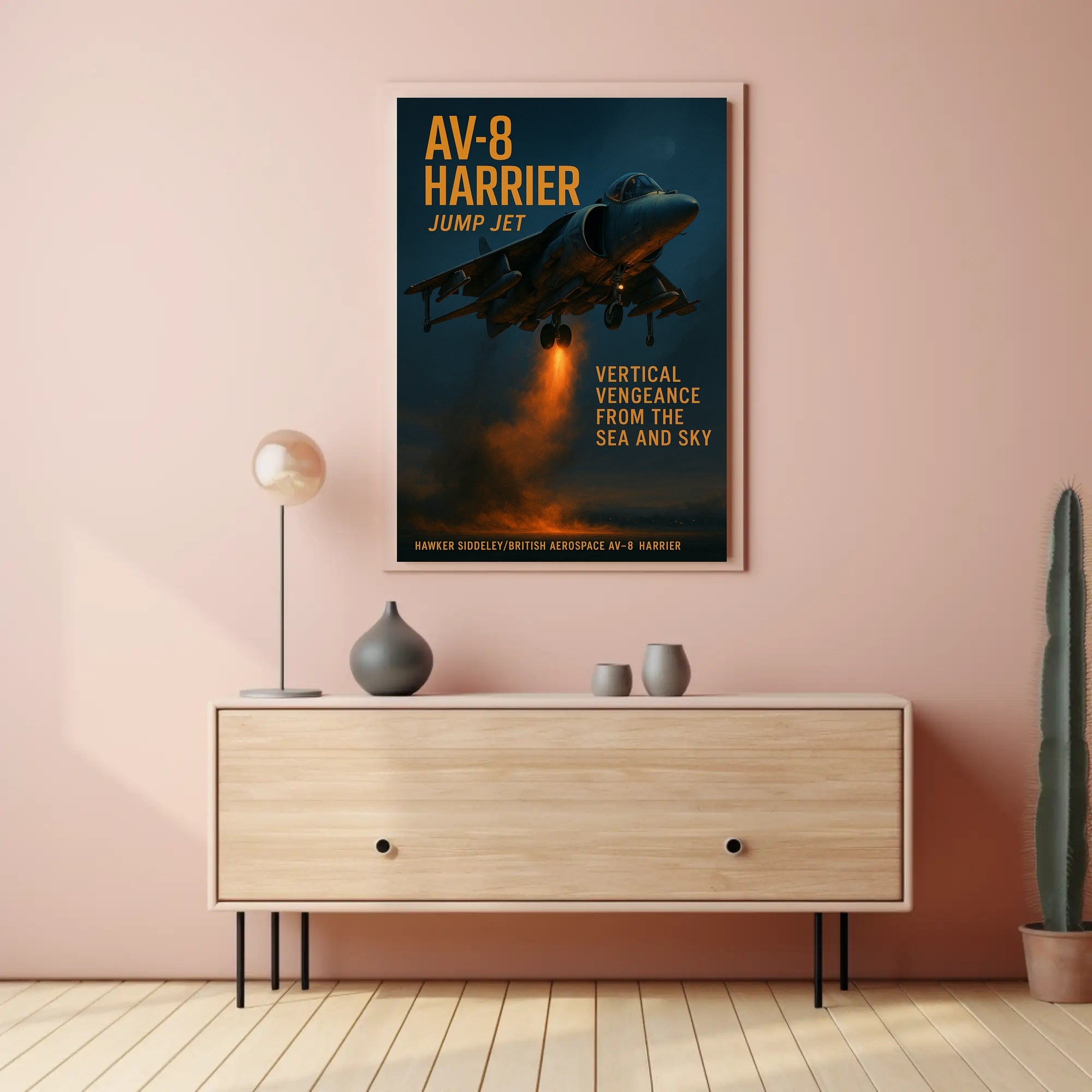 Harrier Jump Jet Aviation Art Poster