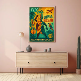 Guinea-Bissau Cultural Pride Retro Travel Poster PosterGoat