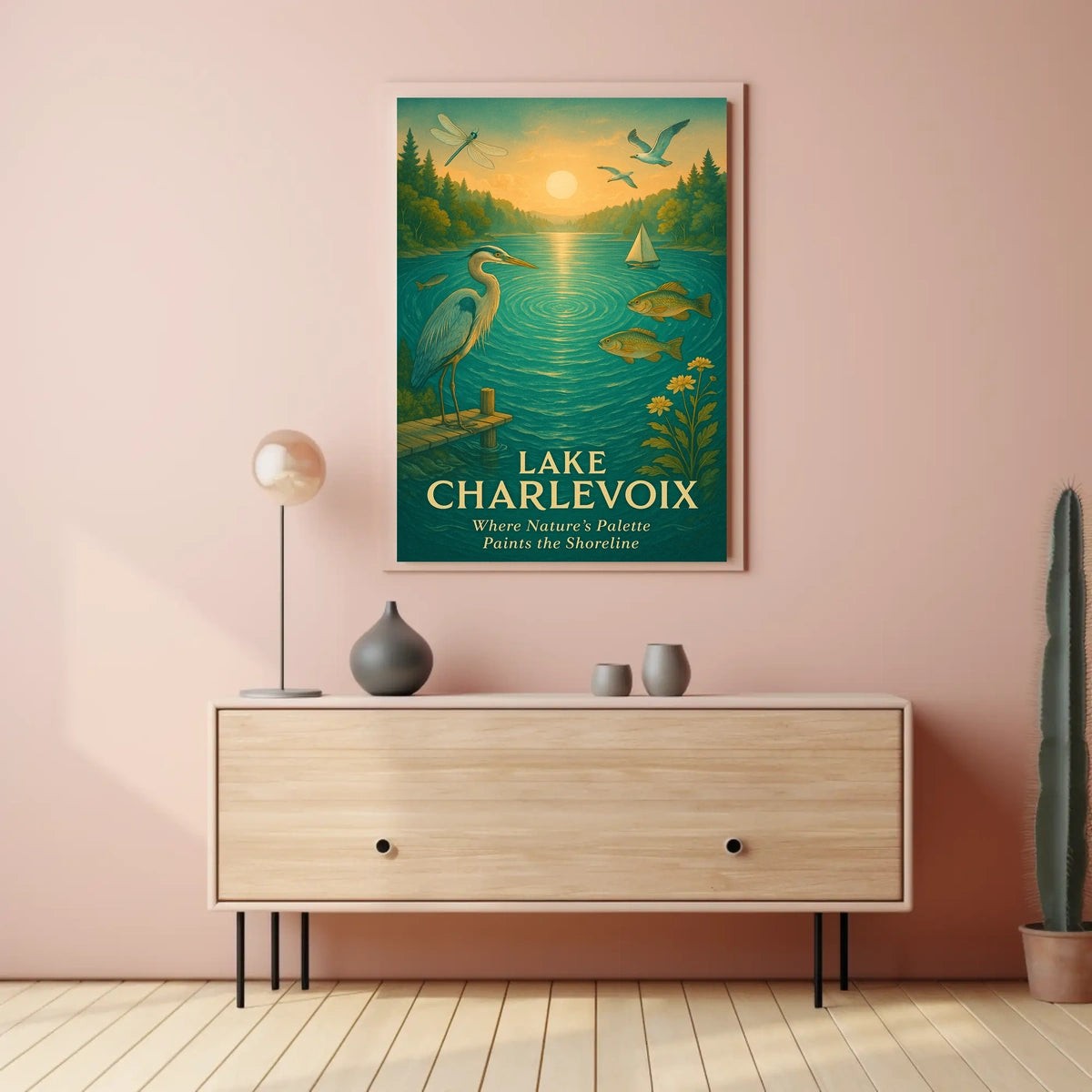 Lake Charlevoix Scenic Beauty Wall Art Travel Poster