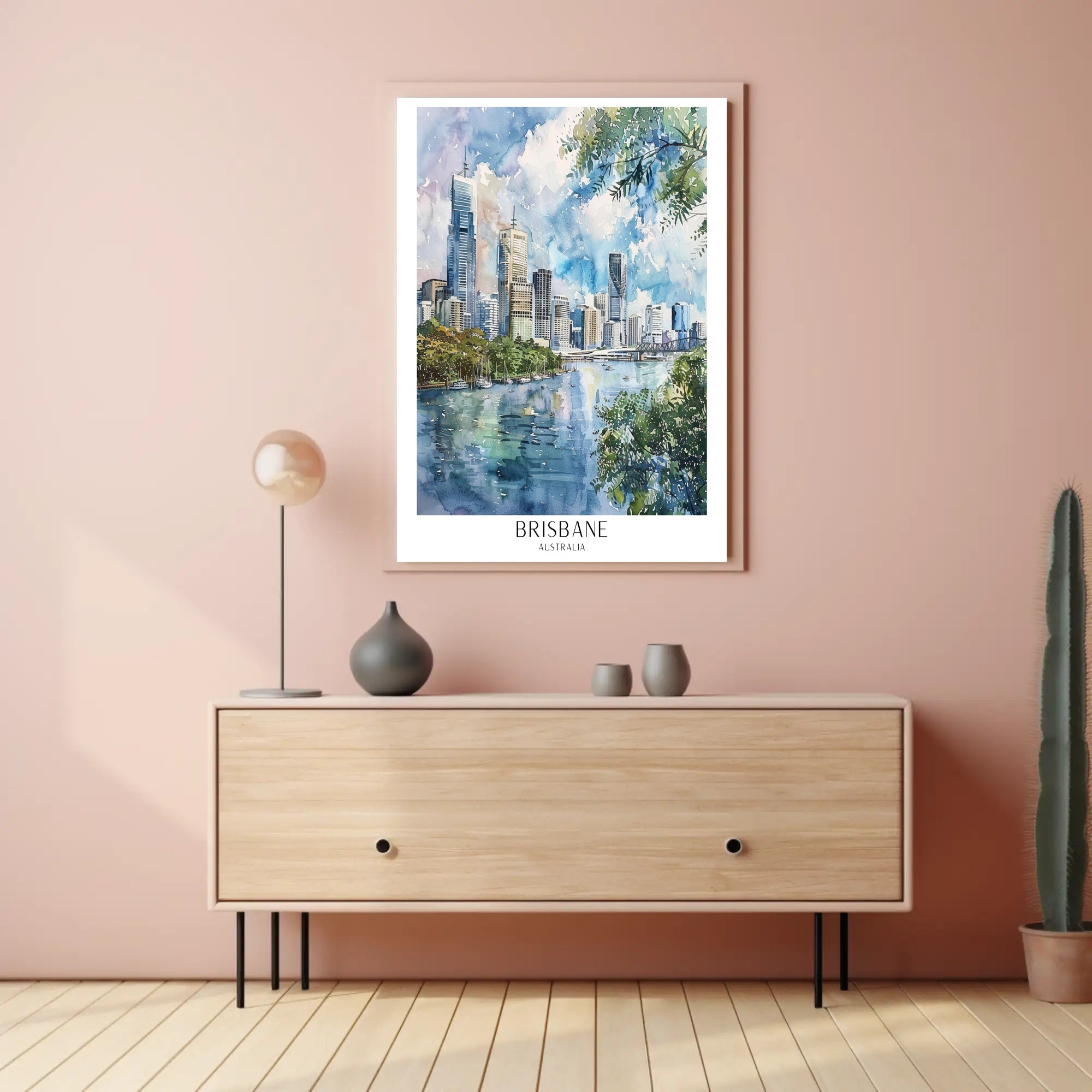 Brisbane Skyline Poster PosterGoat