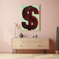 Dollar Sign Pop Art Poster Modern Graphic Print
