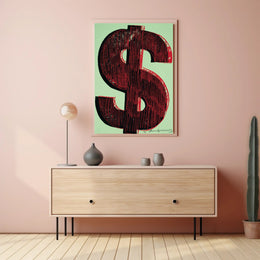 Dollar Sign Pop Art Poster Modern Graphic Print