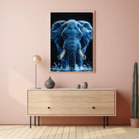 Majestic Elephant In Water Poster