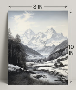 Serene Mountain Landscape Poster