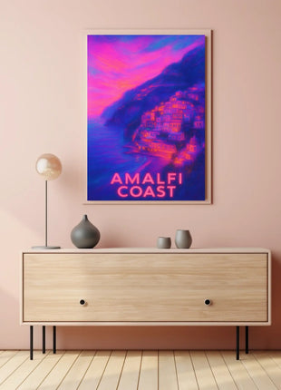 Amalfi Coast Poster Wall Art for Coastal Decor 18x24