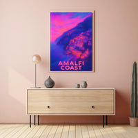 Amalfi Coast Poster Wall Art for Coastal Decor 18x24