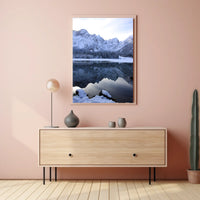 Serene Winter Lake Scene in National Park Poster