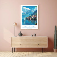 Tranquil Beauty of Lake Lucerne Poster