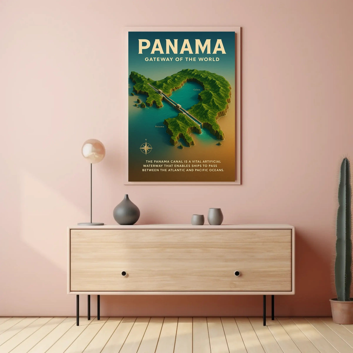 Panama Canal Gateway of the World Poster