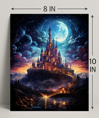 Enchanted Moonlit Castle Poster