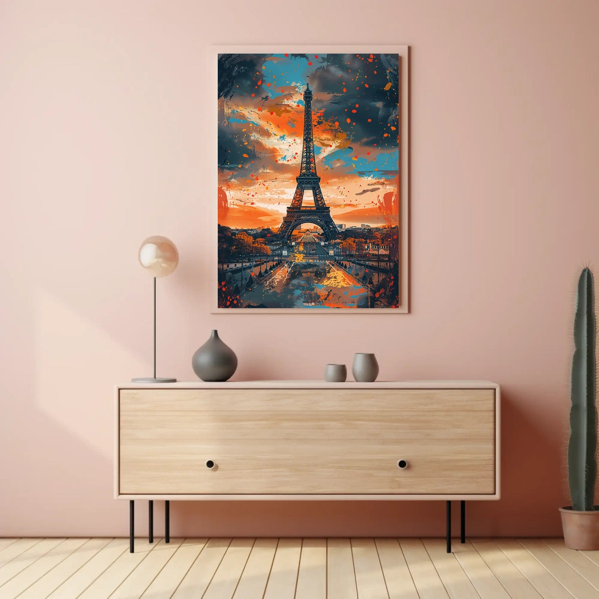 Eiffel Tower In Abstract Splendor Poster