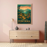 Sunset Serenity: European Countryside Travel Poster