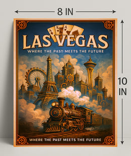 Las Vegas  Where the Past Meets the Future Poster PosterGoat