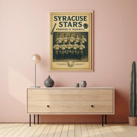 Syracuse Stars Pioneers of Baseball Poster Vintage Wall Art