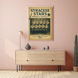 Syracuse Stars Pioneers of Baseball Poster Vintage Wall Art