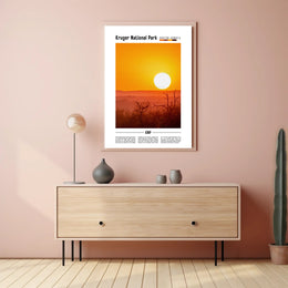 Kruger National Park Travel Poster Scenic Print