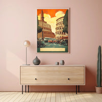 Vibrant Roman Streetscape Poster