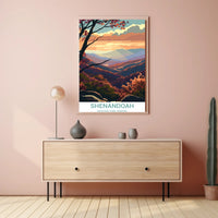 Scenic Shenandoah National Park Autumn Landscape National Park Poster