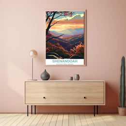 Scenic Shenandoah National Park Autumn Landscape National Park Poster