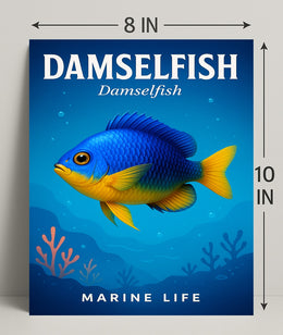 Damselfish Marine Life Poster PosterGoat