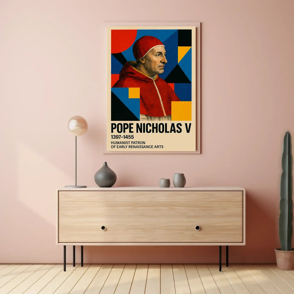 Pope Nicholas V Renaissance Humanism Art Poster