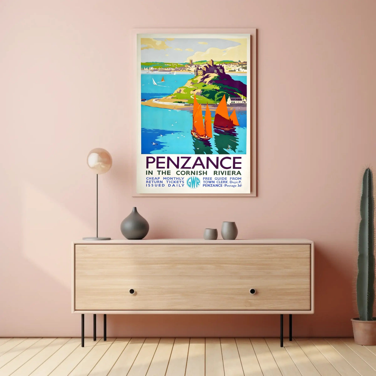 Penzance In The Cornish Riviera Poster