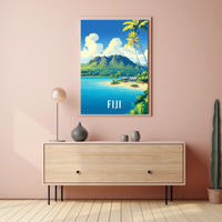 Tropical Paradise Scenic Art Travel Poster