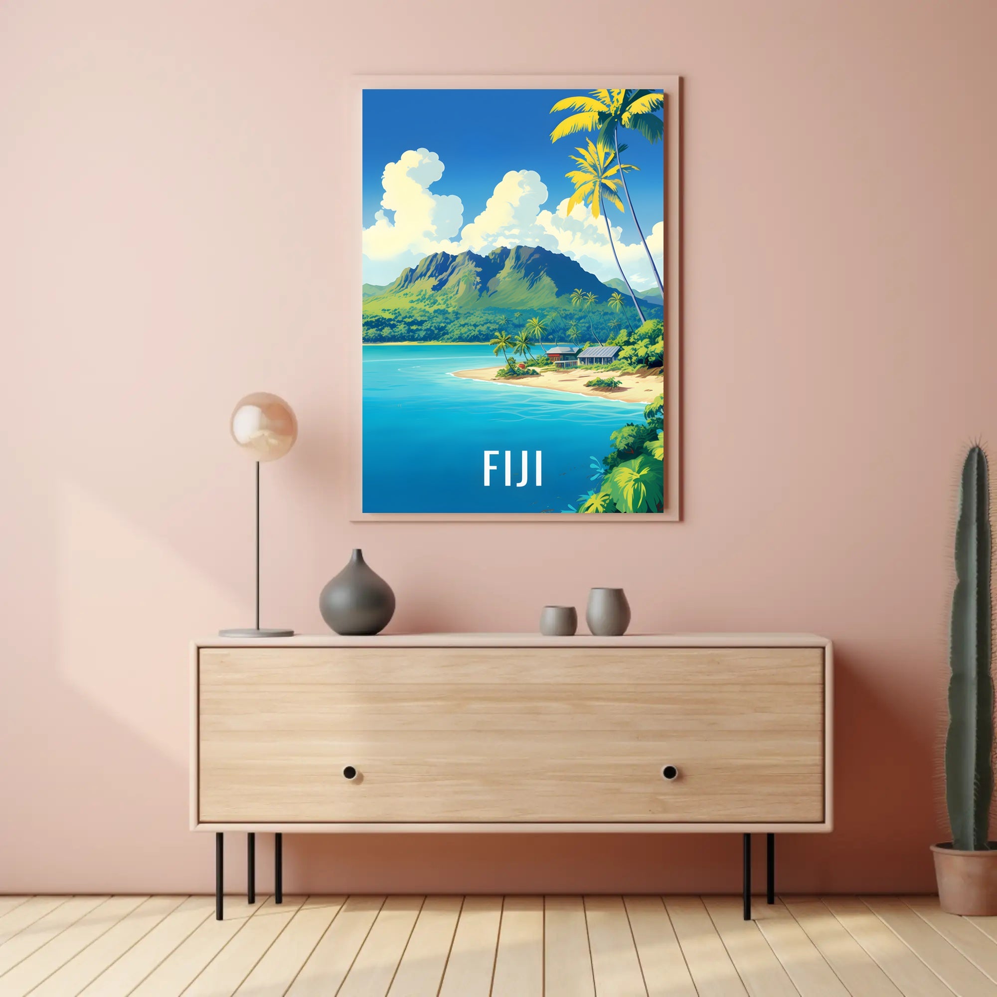 Tropical Paradise Scenic Art Travel Poster