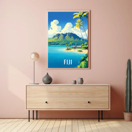 Tropical Paradise Scenic Art Travel Poster